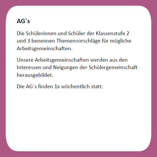 Arbeitsgemeinschaften